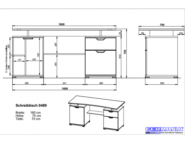 Germania Medien Computermeubel kopen bij Trendymeubels.nl